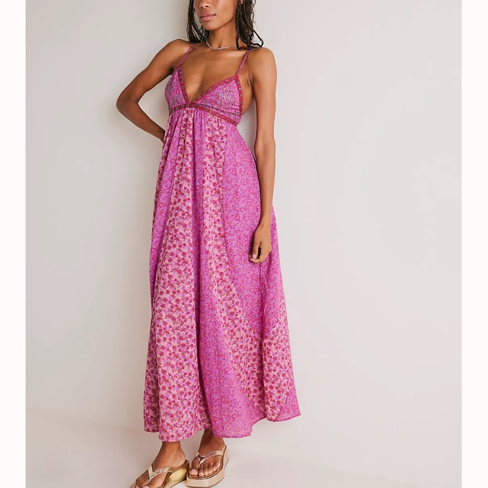 NET free people purple forever time dress SMALL